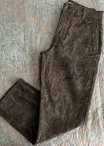 Bohem Desenli Midi Kadın Kumaş Pantolon - Görsel 2