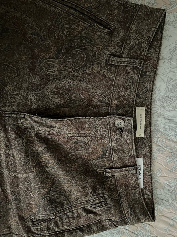 Bohem Desenli Midi Kadın Kumaş Pantolon - Görsel 5