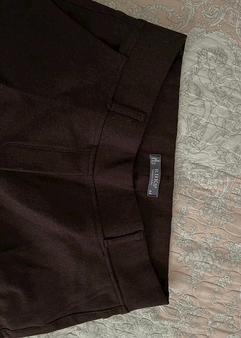 Kahverengi Kadın Kumaş Pantolon Midi Boy - Görsel 2