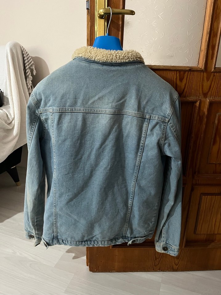 Düğmeli Mavi Denim Ceket - Görsel 2