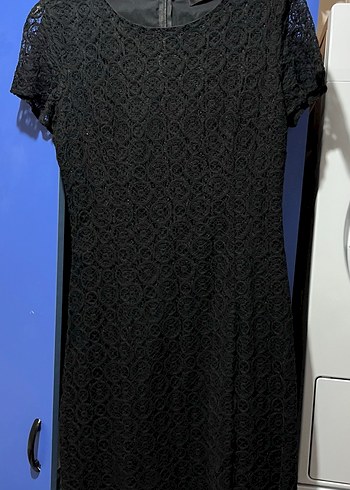 Dantelli Siyah Uzun Gotik Kadın Elbise - Görsel 2