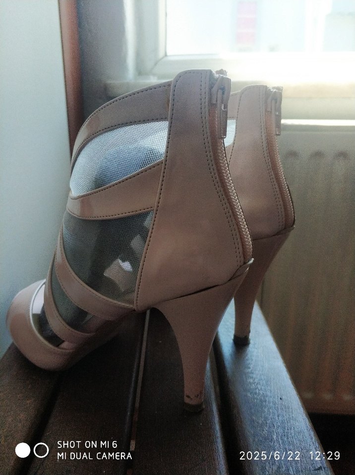 Pudra Kadın Platform Topuklu Ayakkabı - Görsel 2