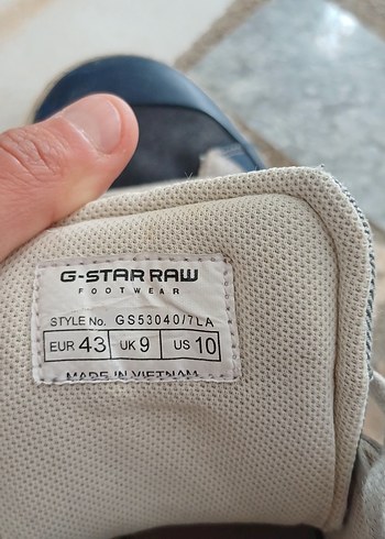 G.S.RAW Gri Denim Erkek Sneaker - Görsel 4