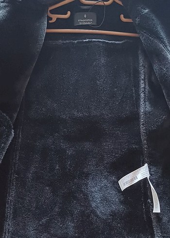 Siyah Deri Kadın Biker Kaban - Görsel 2