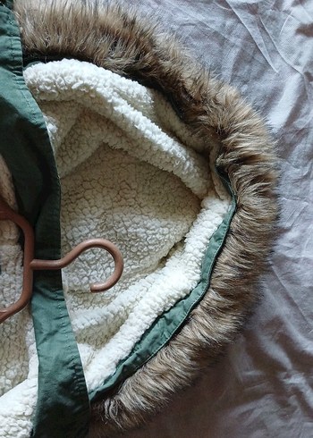 Gap Kürklü Yeşil Midi Kadın Parka - Görsel 4