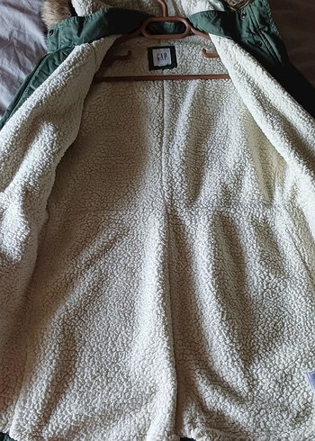 Gap Kürklü Yeşil Midi Kadın Parka - Görsel 2