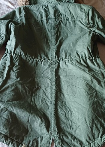 Gap Kürklü Yeşil Midi Kadın Parka - Görsel 5