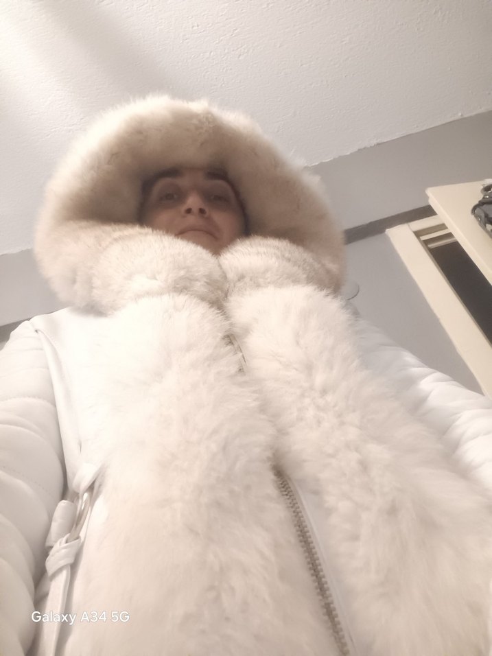 Stil XXL deri kürk ceket - Görsel 4