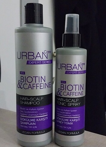 Urban care biotin caffeine şampuan ve saç bakım spreyi 