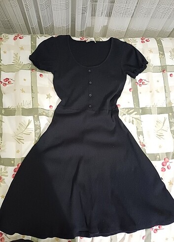 ltb siyah düz günlük elbise