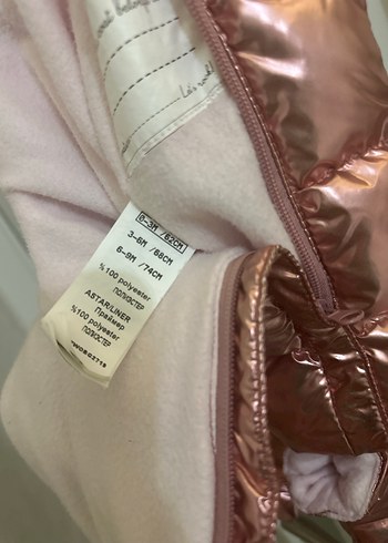 Fermuarlı Kürklü Parlak Pembe Bebek Tulumu - Görsel 4