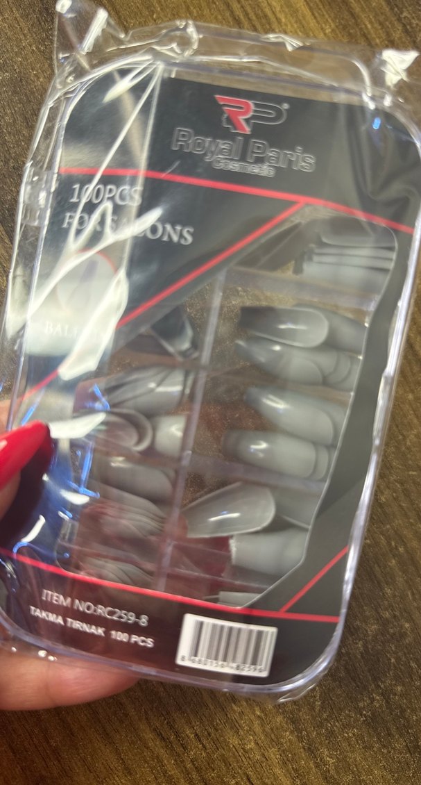 Royal Paris Gri Balerin Takma Tırnak 100'lü - Görsel 2