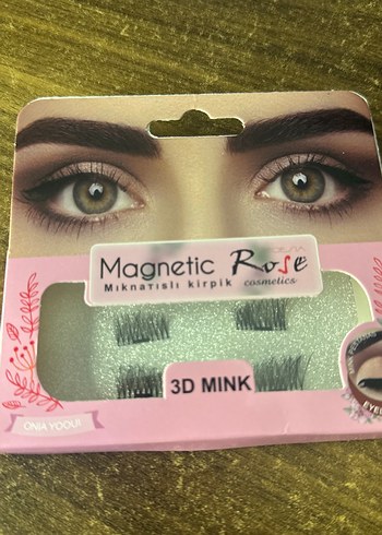 Manyetik Gül 3D Mink Kirpik - Pastel Pembe - Görsel 3
