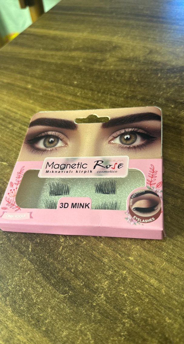 Manyetik Gül 3D Mink Kirpik - Pastel Pembe - Görsel 2