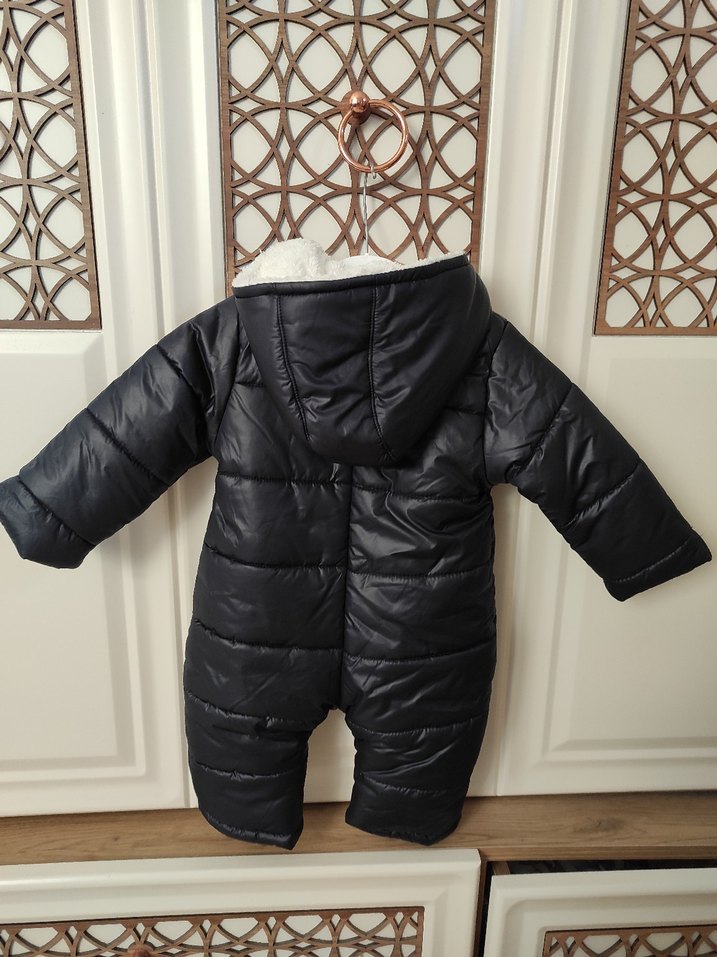 Tokalı Siyah-Beyaz Bebek Tulumu - Görsel 4