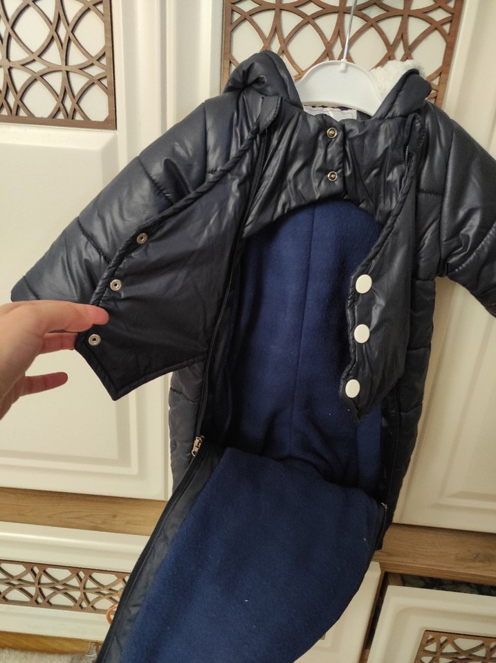 Tokalı Siyah-Beyaz Bebek Tulumu - Görsel 2