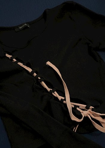 Uzun Kollu Siyah Bluz - Görsel 4