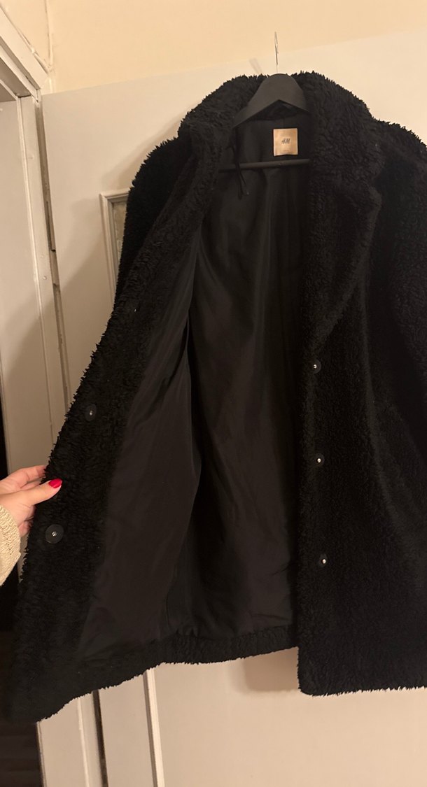 Siyah Yumuşak Dokulu Midi Kadın Kürk Kaban - Görsel 3