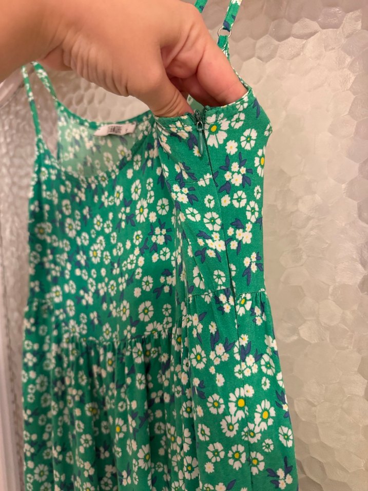 Yeşil Bohem Salaş Uzun Elbise - Görsel 2