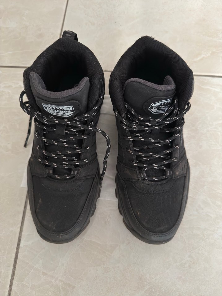 Siyah Bağcıklı Erkek Street Wear Bot - Görsel 2