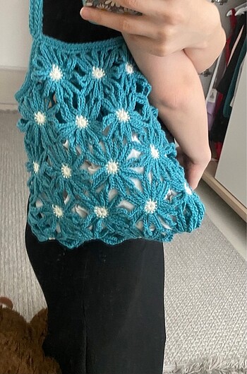 Çiçek motifli Çanta - Görsel 6