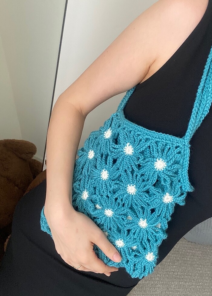 Çiçek motifli Çanta - Görsel 5