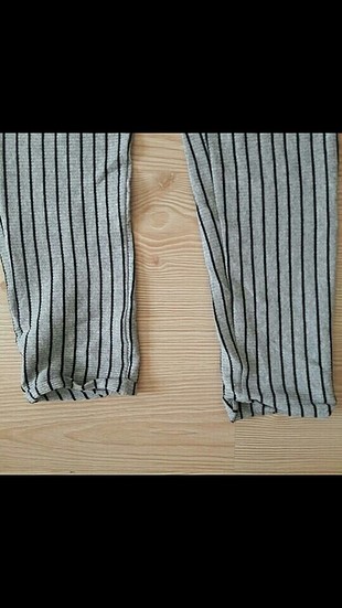 xl Beden cizgili tayt pantolon