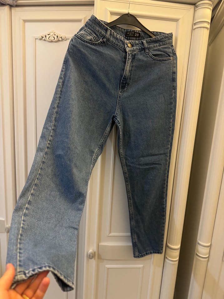 Geniş Kesim jean  Kadın Kot Pantolon - Görsel 2