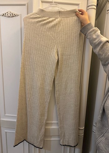 Bej Triko Kadın Kazak, Salaş Kesim, Uzun Kollu takım - Görsel 5