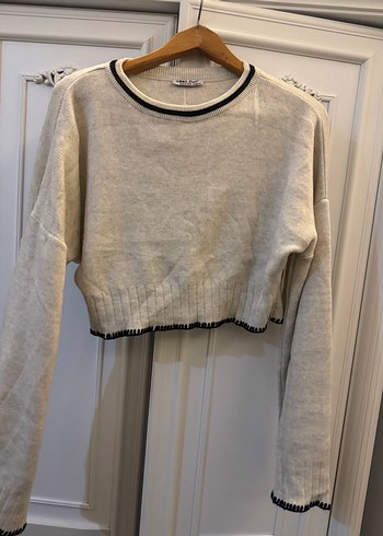 Bej Triko Kadın Kazak, Salaş Kesim, Uzun Kollu takım - Görsel 3