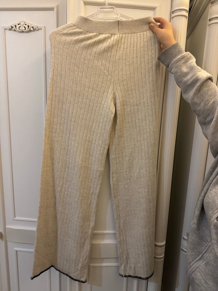 Bej Triko Kadın Kazak, Salaş Kesim, Uzun Kollu takım - Görsel 5