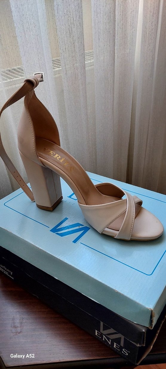 Bej Kadın Topuklu Sandalet - Görsel 2