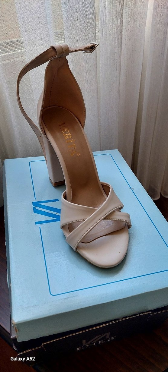 Bej Kadın Topuklu Sandalet - Görsel 3