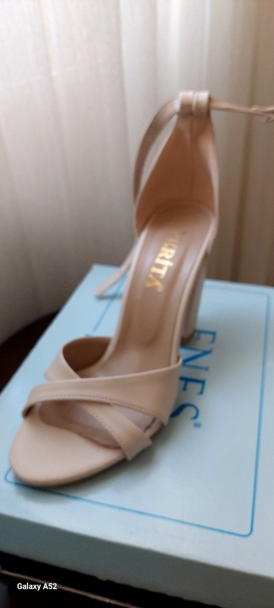 Bej Kadın Topuklu Sandalet - Görsel 4