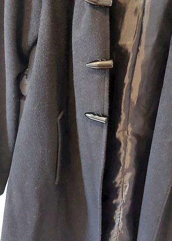 Siyah Kadın Uzun Kaban - Görsel 3