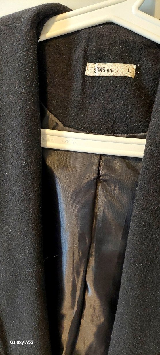 Siyah Kadın Uzun Kaban - Görsel 5