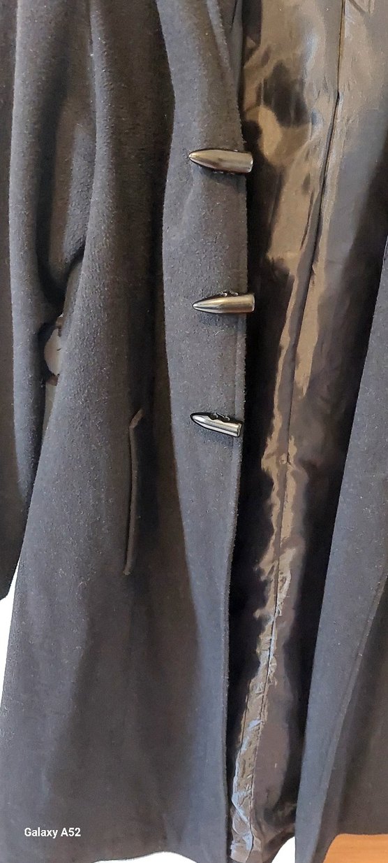 Siyah Kadın Uzun Kaban - Görsel 3