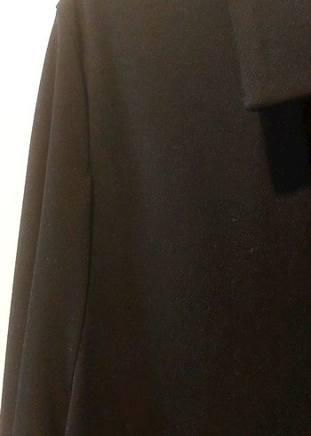 Siyah Kadın V Yakalı Uzun Kollu Kazak - Görsel 2