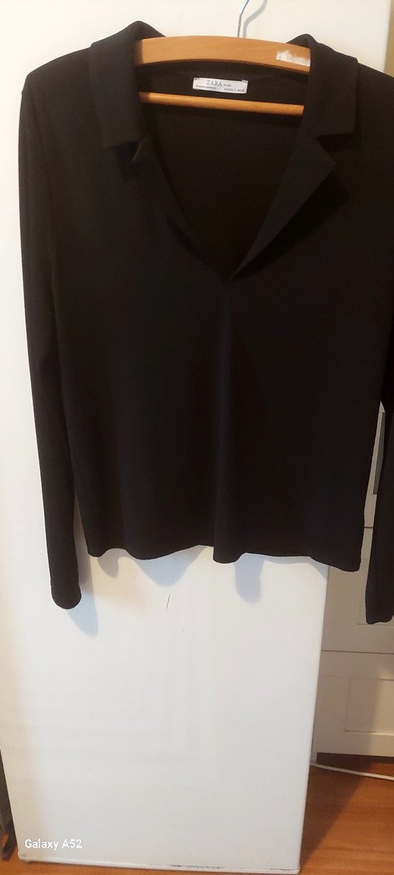 Siyah Kadın V Yakalı Uzun Kollu Kazak - Görsel 5