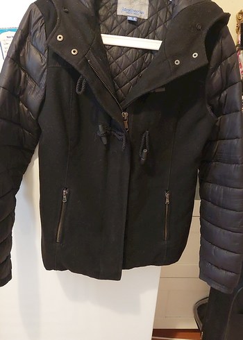 Siyah Deri Kadın Biker Ceket - Görsel 3