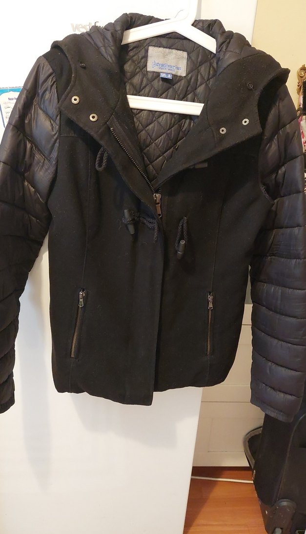 Siyah Deri Kadın Biker Ceket - Görsel 3