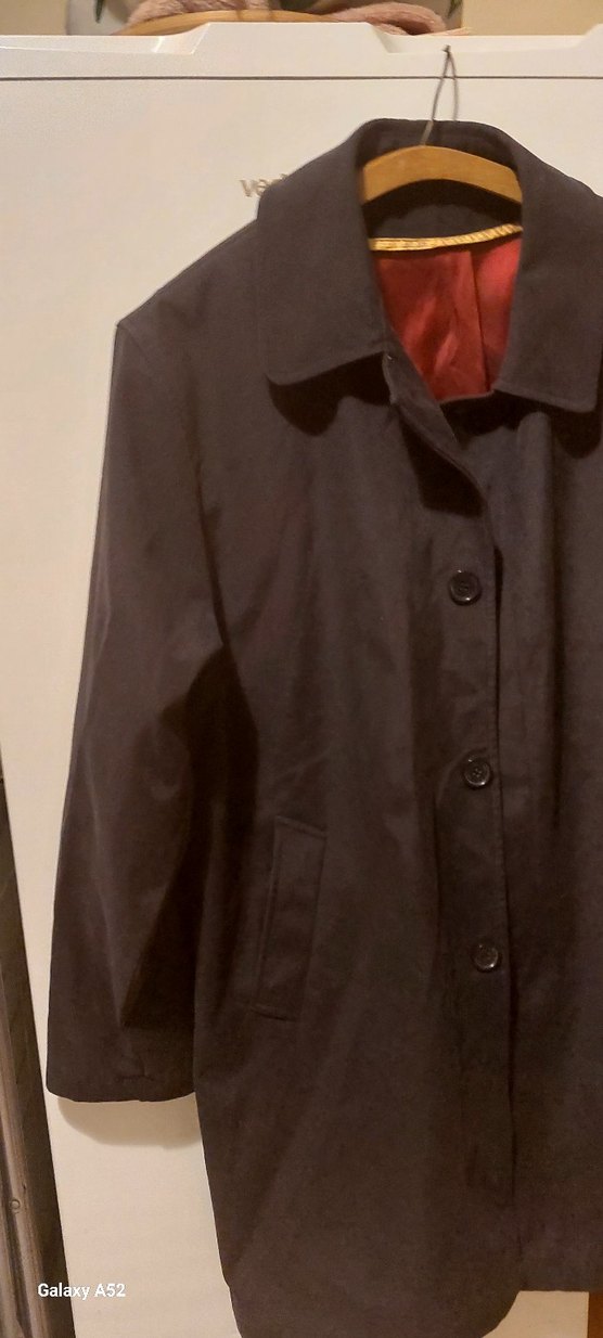 Siyah Düğmeli erkek Midi Kaban - Görsel 2