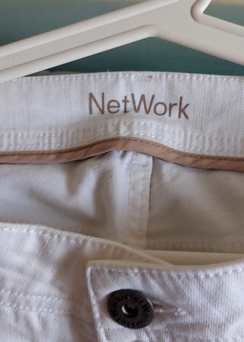 NetWork Beyaz Pamuklu Rahat Kesim erkek Pantolon - Görsel 2