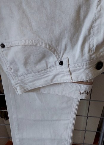 NetWork Beyaz Pamuklu Rahat Kesim erkek Pantolon - Görsel 7