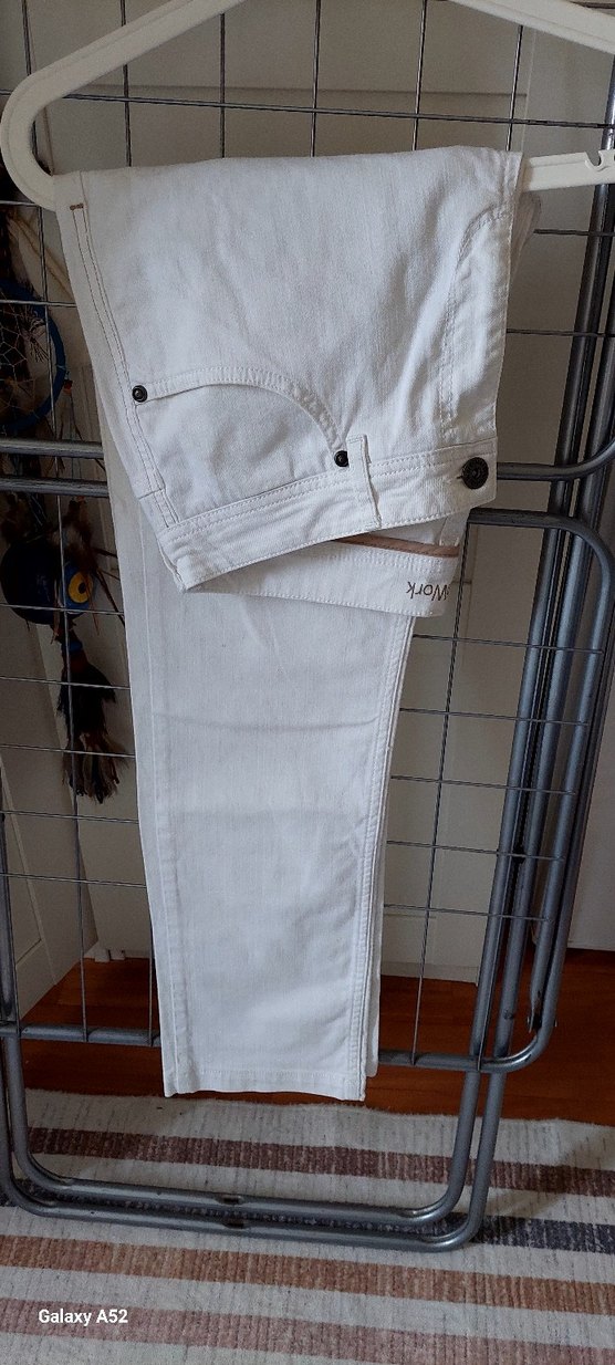 NetWork Beyaz Pamuklu Rahat Kesim erkek Pantolon - Görsel 5