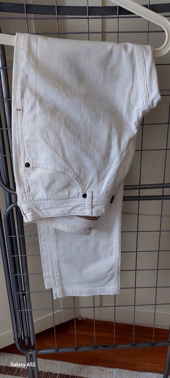 NetWork Beyaz Pamuklu Rahat Kesim erkek Pantolon - Görsel 3