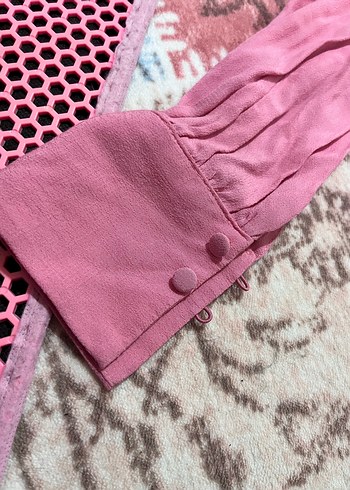 Bershka Bershka Düğmeli Pembe Uzun Kollu Kadın Bluz