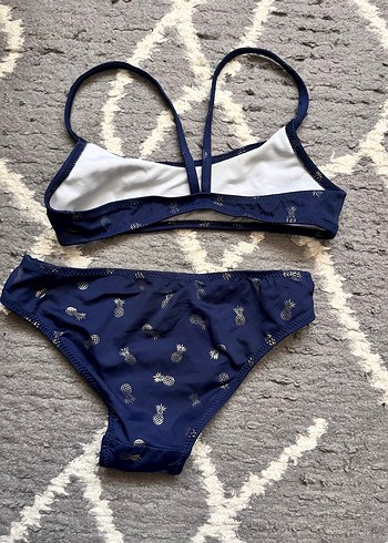 Kız Çocuk Lacivert İnce Askılı Bikini - Görsel 3