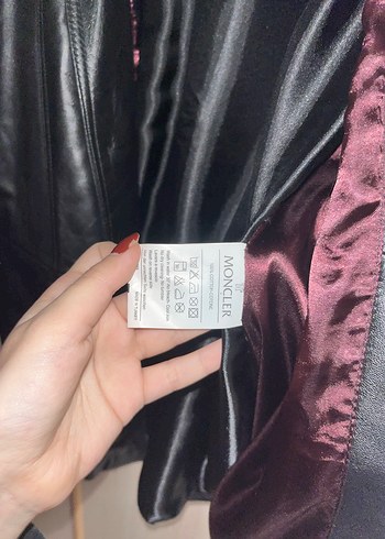 Orijinal moncler vintage deri ceket - Görsel 5