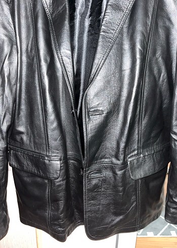 Orijinal moncler vintage deri ceket - Görsel 3